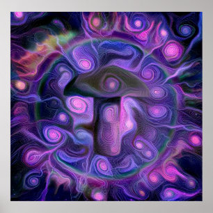 Poster Cogumelo Hallucinogenic