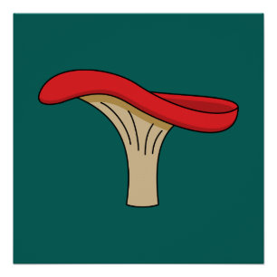 Póster Cogumelo Vermelho