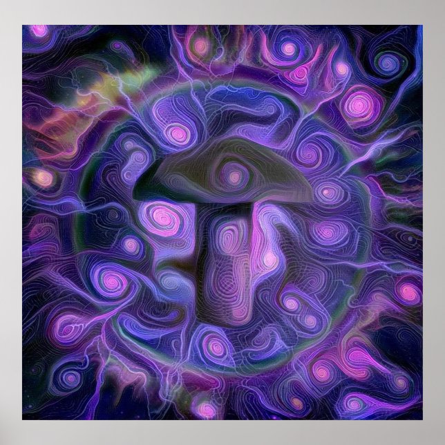 Poster Cogumelos alucinogénicos (Frente)