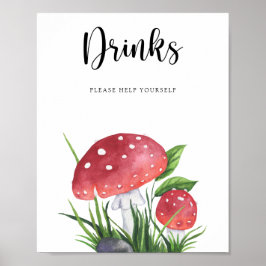 Poster Cogumelos - Bebidas à vontade