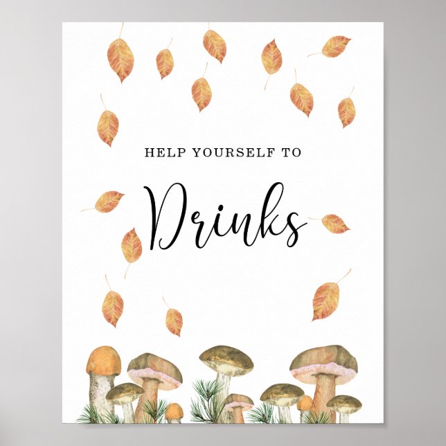 Poster Cogumelos da floresta - Bebidas  (Frente)