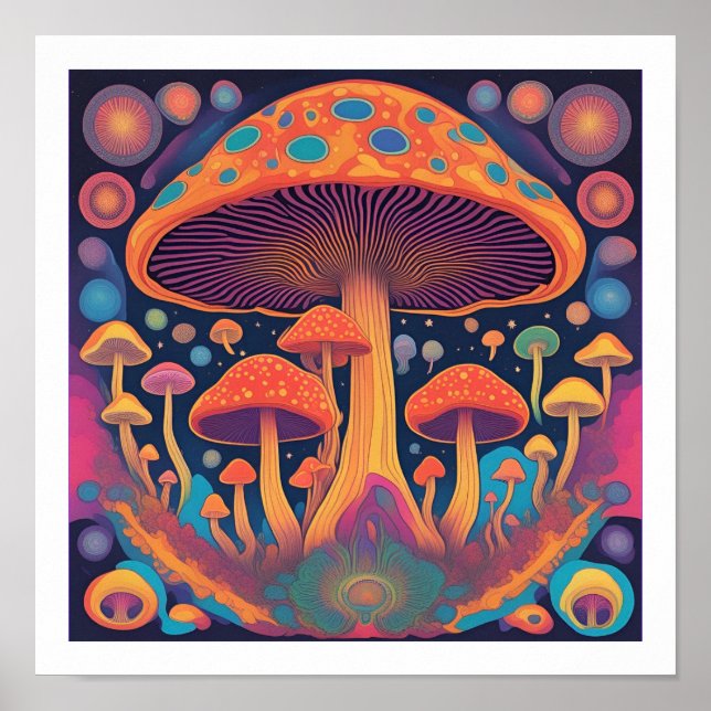 Poster Cogumelos no Espaço (Frente)