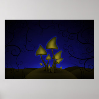 Póster Cogumelos (Noite de Halloween)
