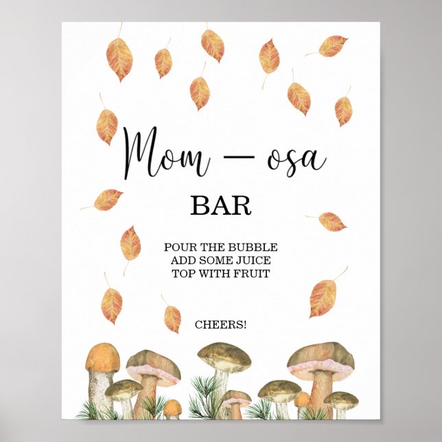 Poster Cogumelos outono bar Mon-osa (Frente)