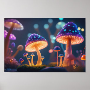 Poster Cogumelos Puros Noturnos