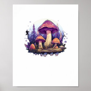 Poster Cogumelos Whimsigoth E Cristais Clássicos