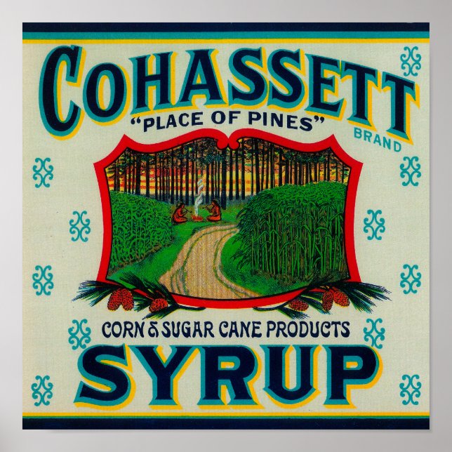 Póster Cohassett Syrup LabelCairo, GA (Frente)