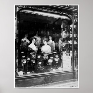 Póster Coiffure francês antigo do cabeleireiro do vintag