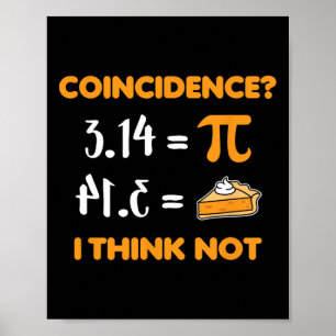 Poster Coincidência Pi 3.14 Amantes Matemáticos do Math P