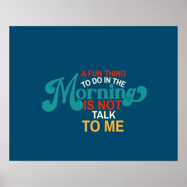 Poster Coisa Divertida A Fazer Pela Manhã (Frente)