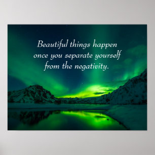 Poster Coisas Bonitas Acontecem Citação Inspiracional