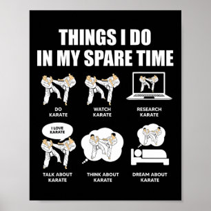 Poster Coisas de Karatê que Eu Faço no Meu Tempo Livre Ar