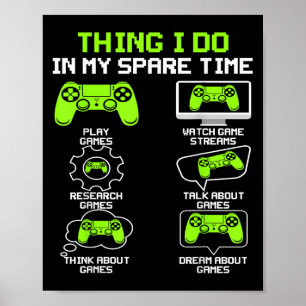 Poster Coisas Engraçadas Que Eu Faço No Meu Tempo Inútil 