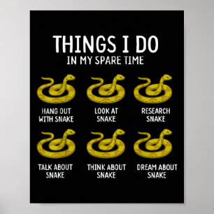 Poster Coisas Engraçadas Que Faço No Meu Tempo Livre Cobr