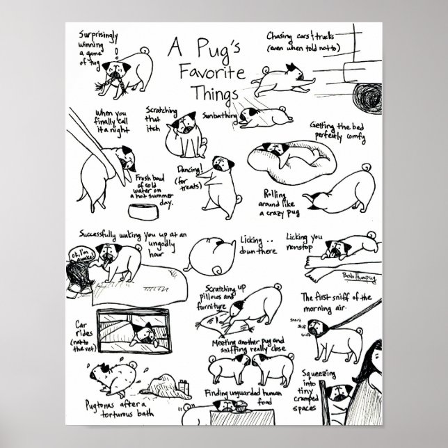 Poster Coisas Favoritas de Um Pug, Parte II (Frente)