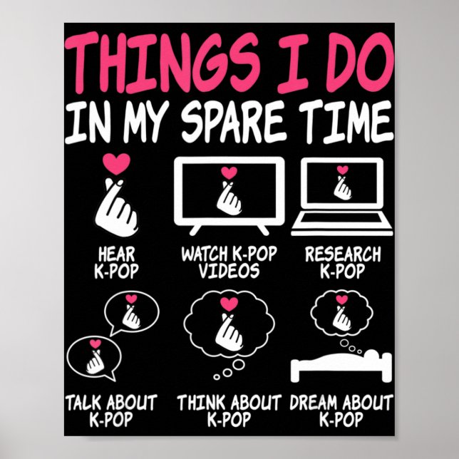 Poster Coisas Que Eu Faço Em Meu Tempo Livre, Jogo Música (Frente)