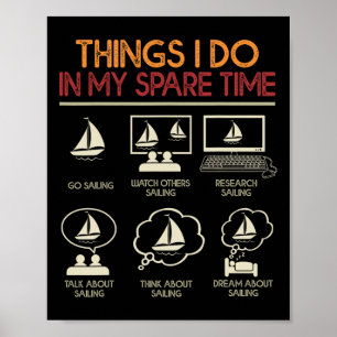Poster Coisas Que Eu Faço No Meu Tempo Livre Um Barco Sai