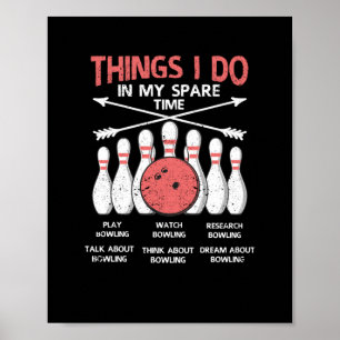 Poster Coisas que faço na minha Boliche de tempo livre