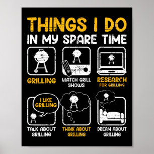 Poster Coisas que Faço no Meu Tempo Livre - Churrasco