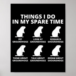 Poster Coisas que faço no meu tempo livre Groundhog Amor