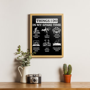 Poster Coisas Que Faço No Meu Tempo Livre - MTB Mountain