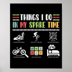 Poster Coisas Que Faço No Meu Tempo Livre - MTB Mountain