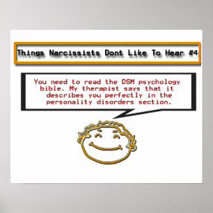 Póster Coisas que Narcissistas não gostam de ouvir 4 Post