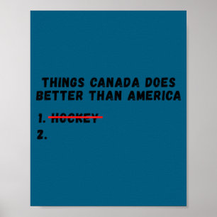 Poster Coisas que o Canadá faz melhor que a América
