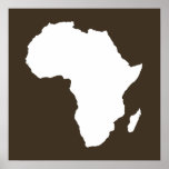 Poster Cola Audacious África<br><div class="desc">O mapa africano traçado em branco com cores contrastantes na paleta "Safari" de Emporio Moffa inspirada pela ousada aventura e natureza selvagem do continente.</div>