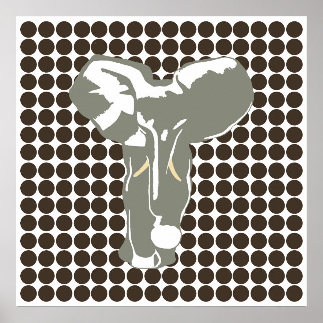 Póster Cola Safari Dot com Elefante Pop (Frente)