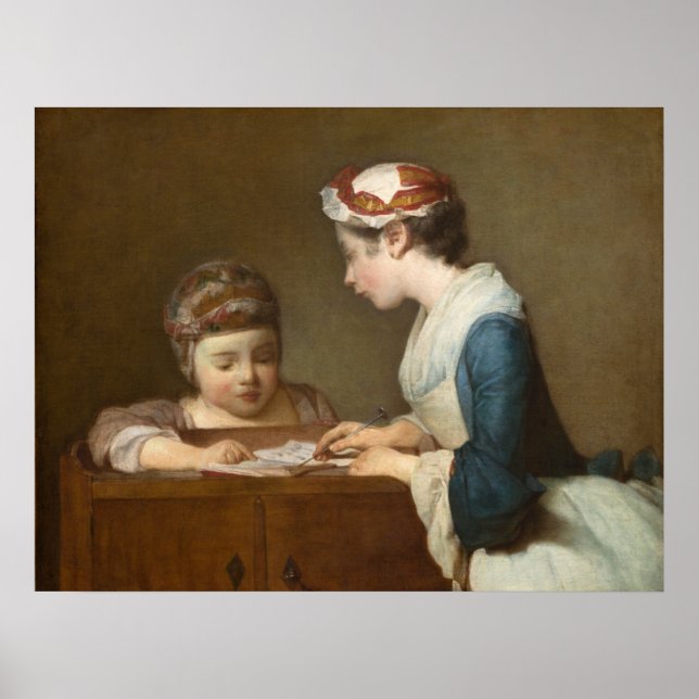 Poster Colaboradora - Jean-Siméon Chardin Fine Art (Frente)