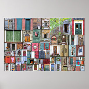 Póster Colagem 36 x 24 das portas