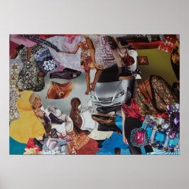 Póster Colagem da casa da moda