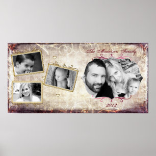 Póster Colagem da família de ranhuras 10"x20" 4 Montagem