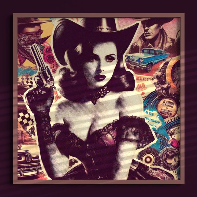 Poster Colagem da Garota-de-Obra (Criador carregado)