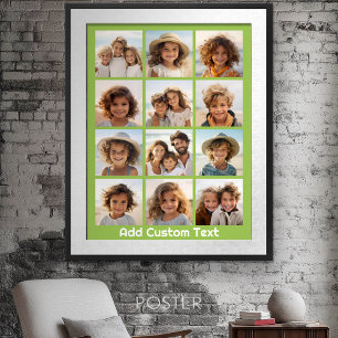 Póster Colagem de 12 fotos com fundo 20 x 28 do limão