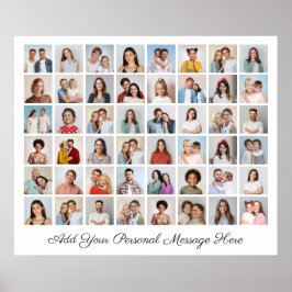 Poster Colagem de 48 Fotos Adicione seu próprio Agradecim