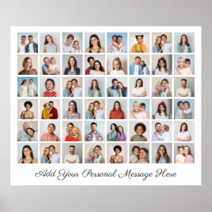 Poster Colagem de 48 Fotos Adicione seu próprio Agradecim