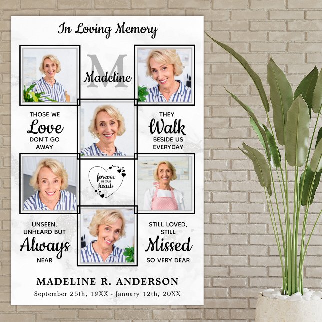 Poster Colagem de 6 Fotos de Memorial de Funeral Em Memór (Criador carregado)