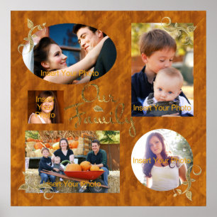 Poster Colagem de Álbum de Fotografias da Família