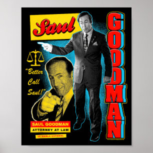 Poster Colagem de Anúncio Colorido Breaking Bad Saul Good