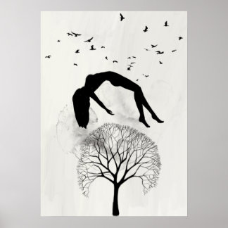 Poster Colagem de Artistas de Sonho de Abstrato de Voo