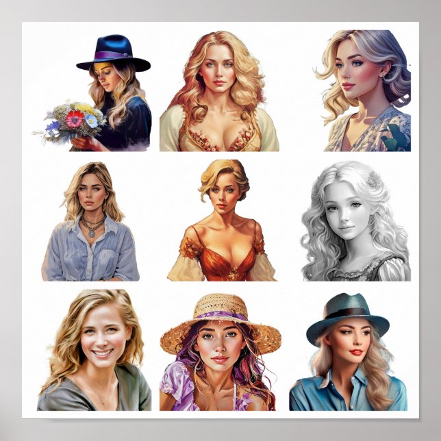 Poster Colagem de beleza (Frente)