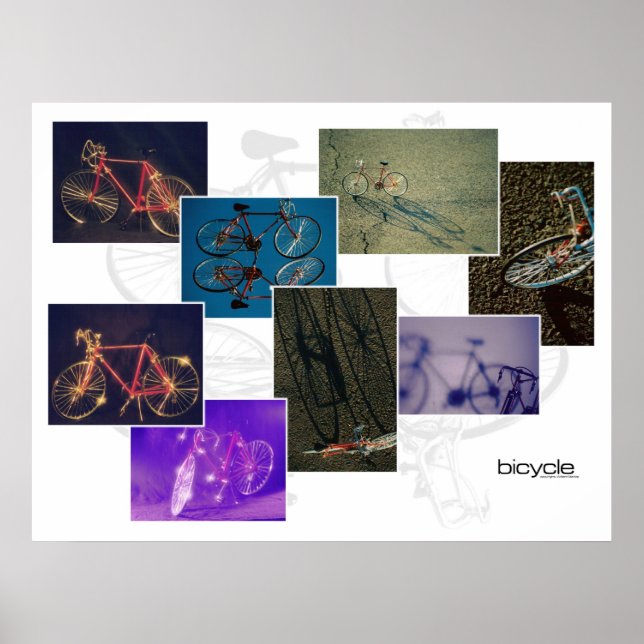 Póster Colagem de Bicicletas (Frente)