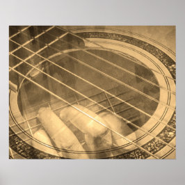 Poster Colagem de cantores de guitarra