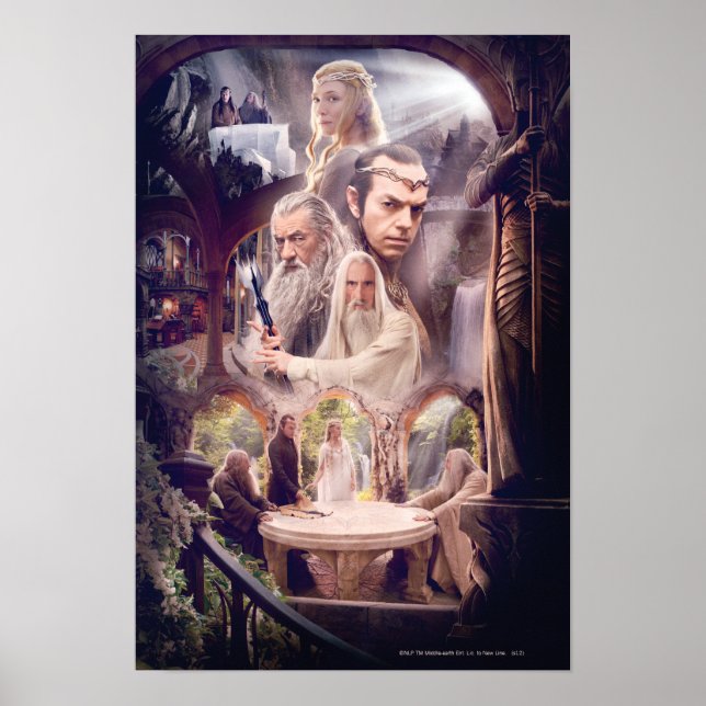 Póster Colagem de Caracteres Rivendell (Frente)
