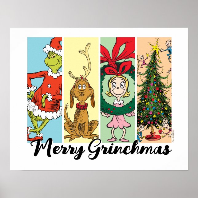 Poster Colagem de Férias Feliz Grinchmas (Frente)