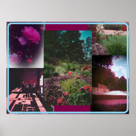 Poster Colagem de filmes roxos Vintage