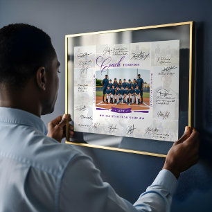 Poster Colagem de Foto de Agradecimento ao Treinador com