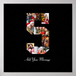 Poster Colagem de Foto Número 5 Preto e Branco